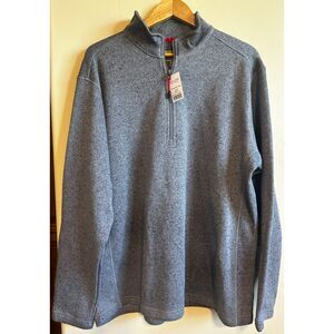 NEW! Rustic Ridge Charcoal Gray Pullover Sweater Men's Sz XL 1/4 Zip Fleece NWT